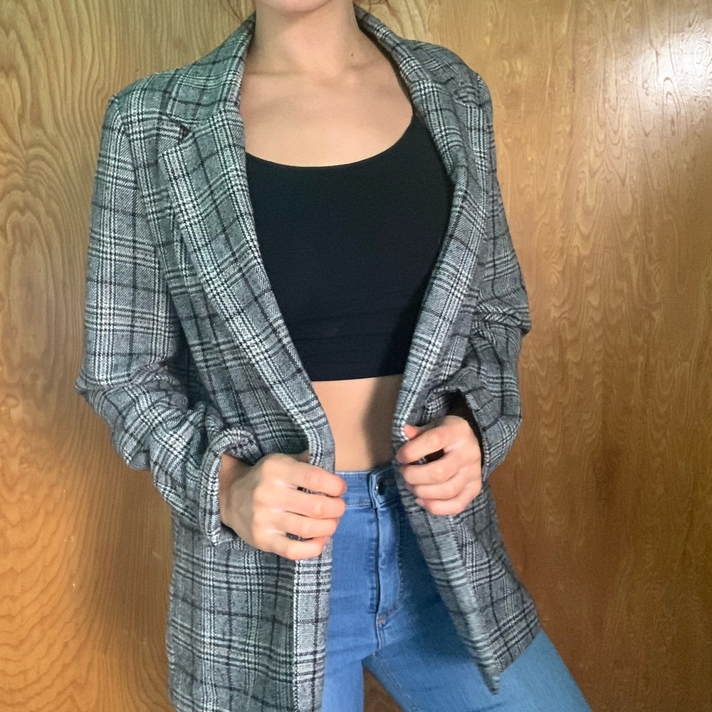 PLAID BLAZER